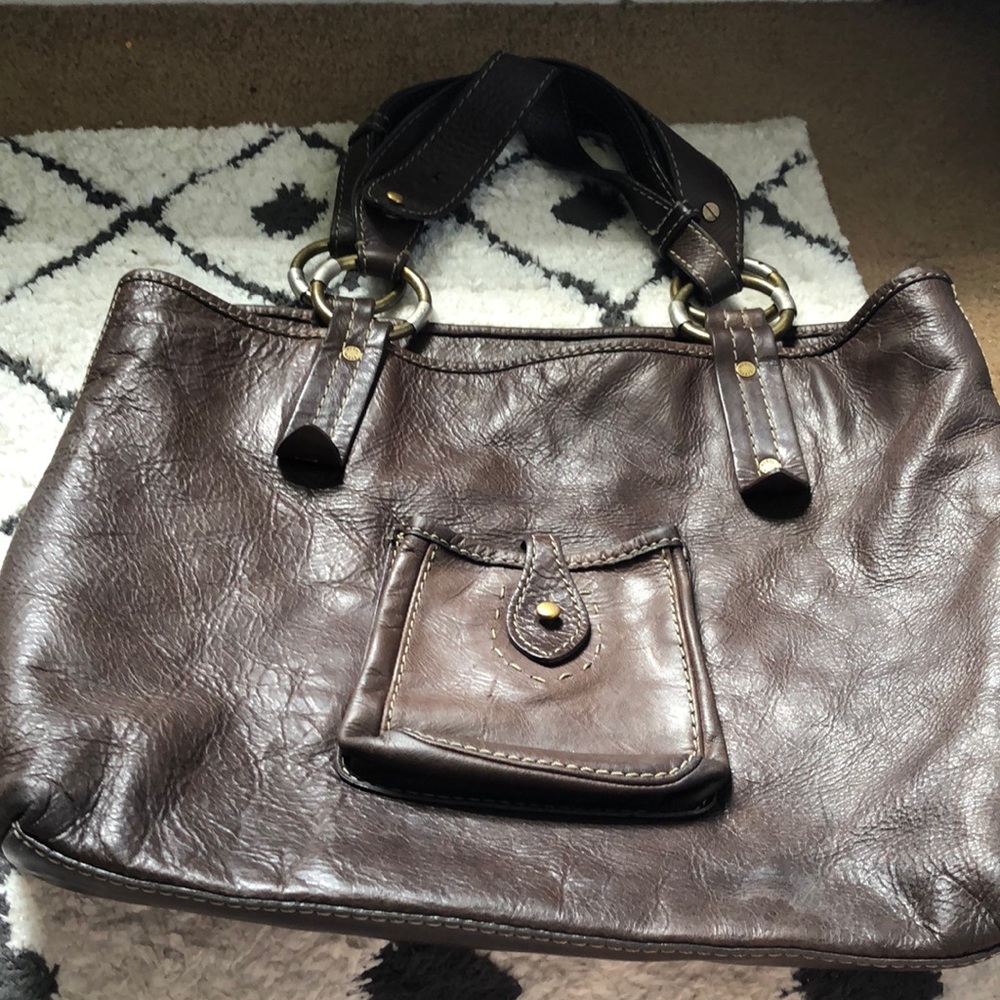 Large Brown Leather Tote